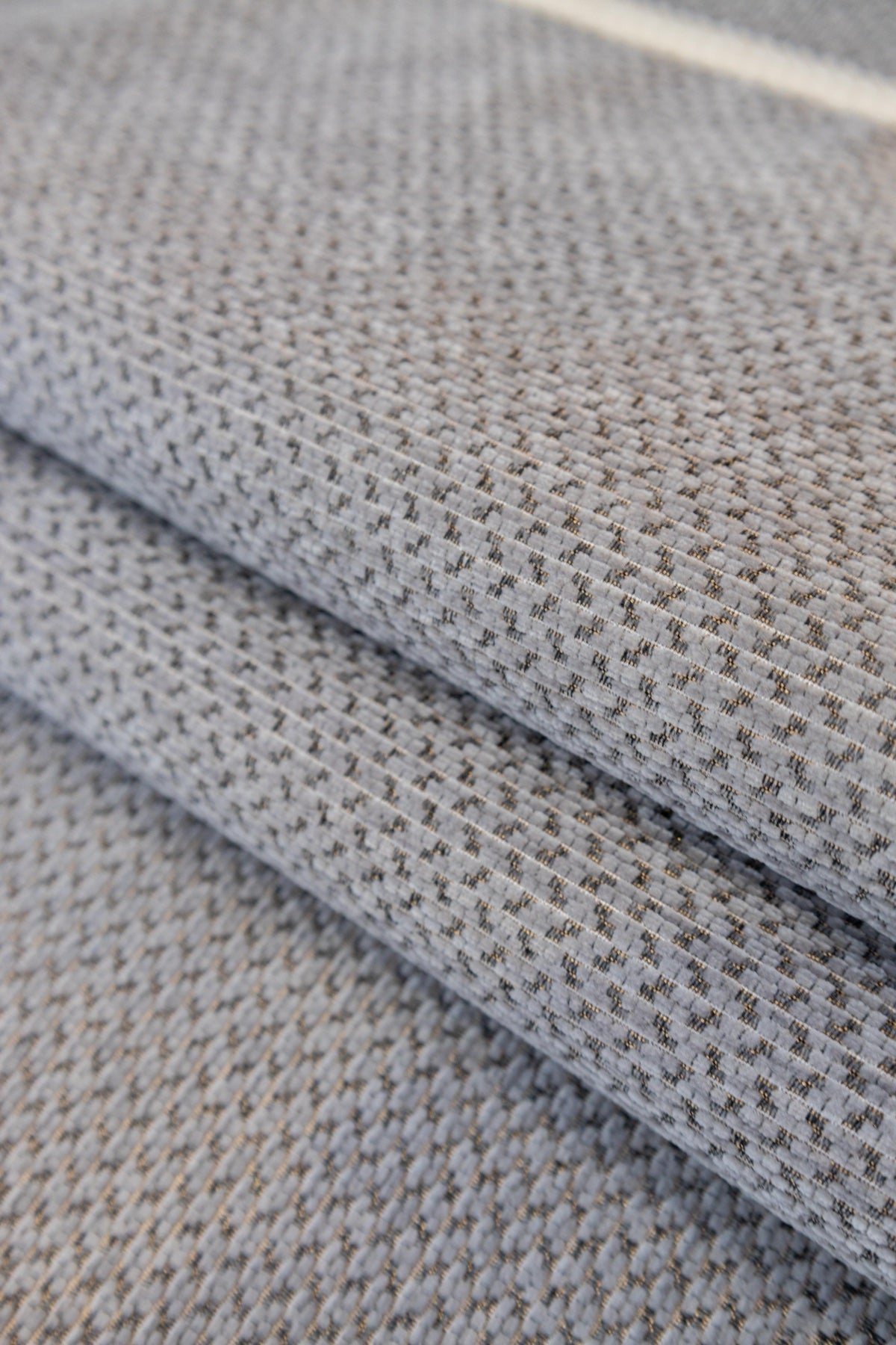 Sofa Decor Alessia Woven Chenille Sofa Seat Cover in Silver Grey - detail image for chenille sofa cover pieces in the UK