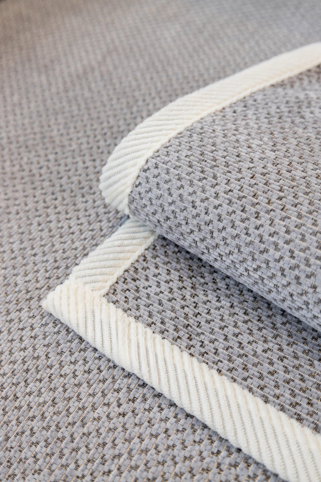Sofa Decor Alessia Woven Chenille Sofa Seat Cover in Silver Grey - detail image for chenille sofa cover pieces in the UK