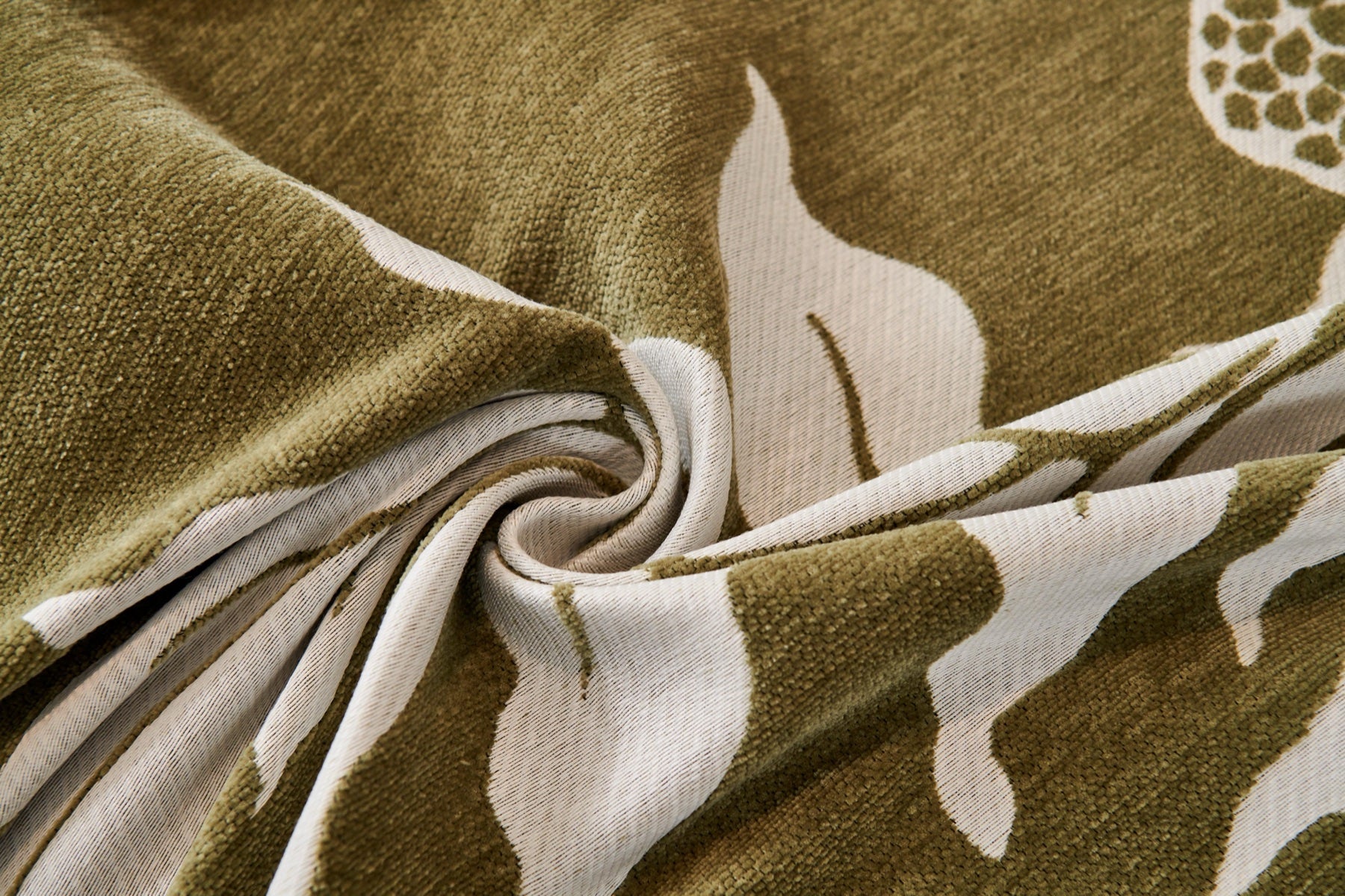 Sofa Decor Amalfi Palm Jacquard Sofa Throw Cover in Olive Palm - palm jacquard sofa throw cover fabric and edge detail in the UK, image 48