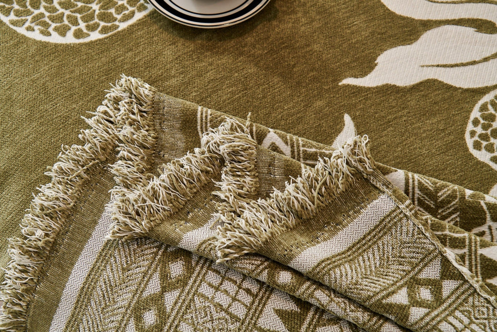 Sofa Decor Amalfi Palm Jacquard Sofa Throw Cover in Olive Palm - palm jacquard sofa throw cover styled couch cover in the UK, image 49