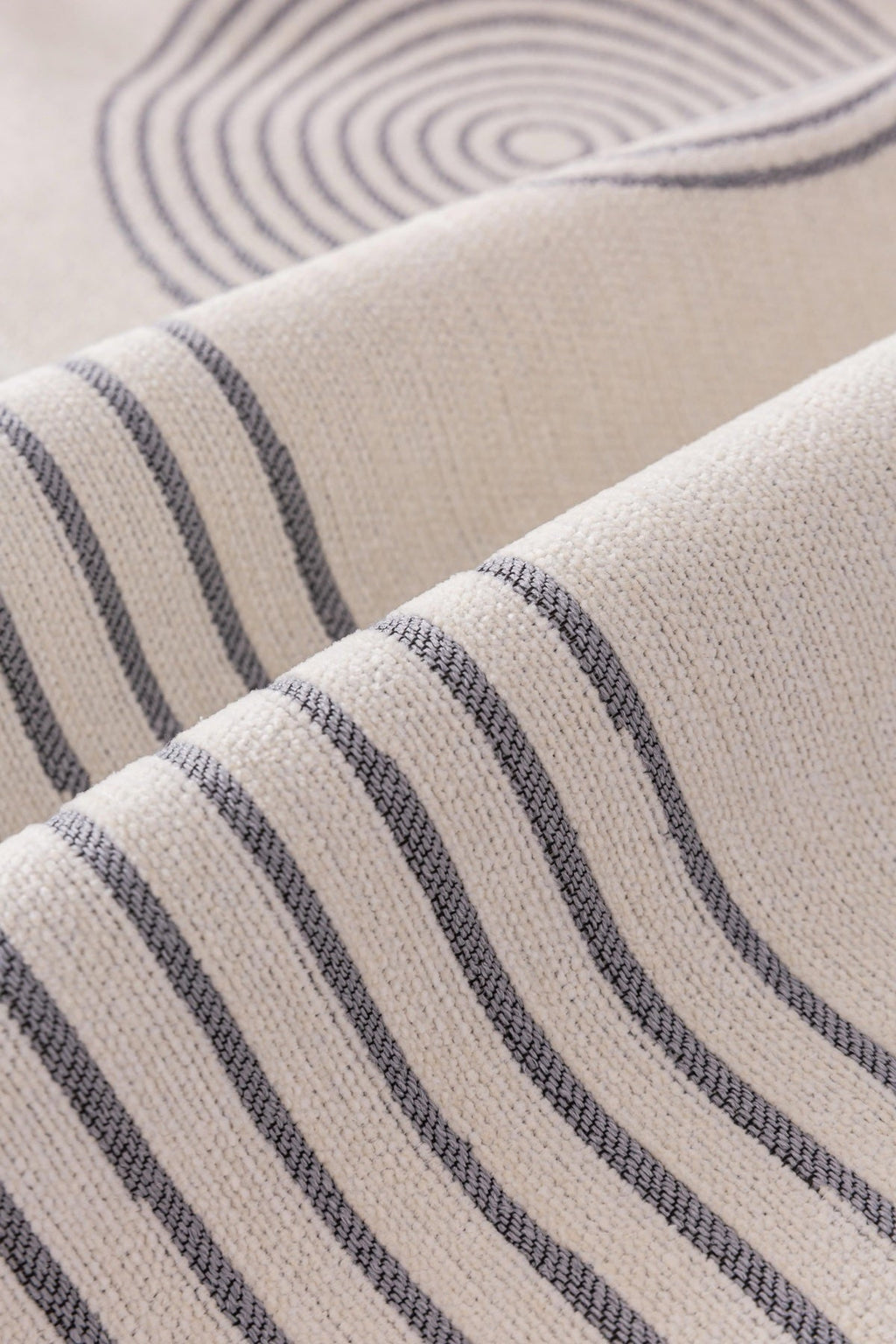 Sofa Decor Arcadia Arch Line Sofa Cover in Silver Grey - fabric texture detail image for water resistant patterned couch covers in the UK