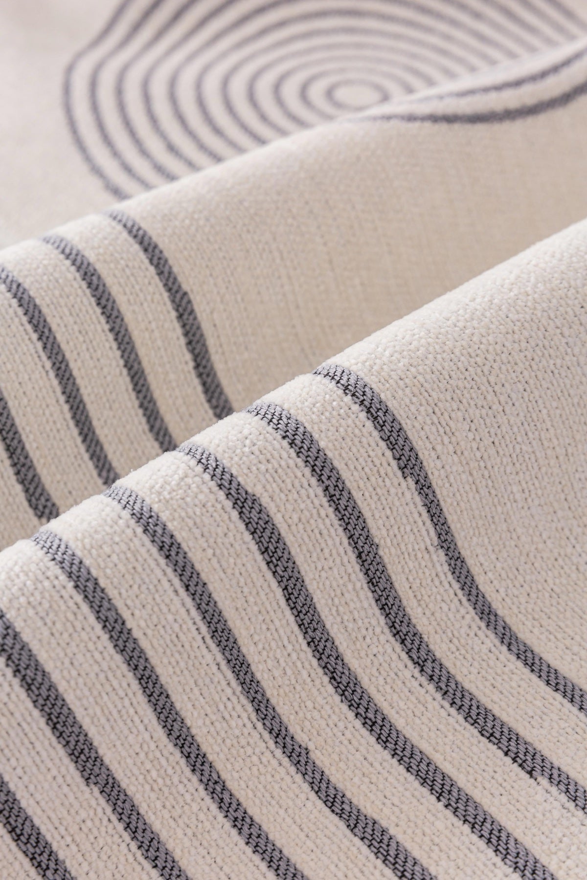 Sofa Decor Arcadia Arch Line Sofa Cover in Silver Grey - fabric texture detail image for water resistant patterned couch covers in the UK