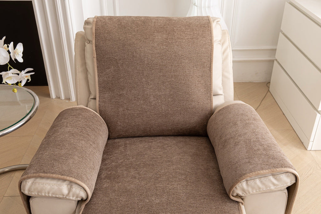 Sofa Decor Aria Textured Armchair Sofa Cover Pieces in Mocha Brown - styled armchair sofa cover piece for armchair sofa cover pieces in the UK, image 21