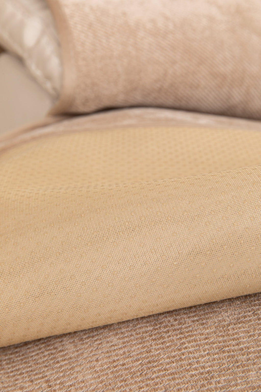 Sofa Decor Aria Textured Armchair Sofa Cover Pieces in Warm Taupe - non slip backing and edge finish for armchair sofa cover pieces in the UK, image 16