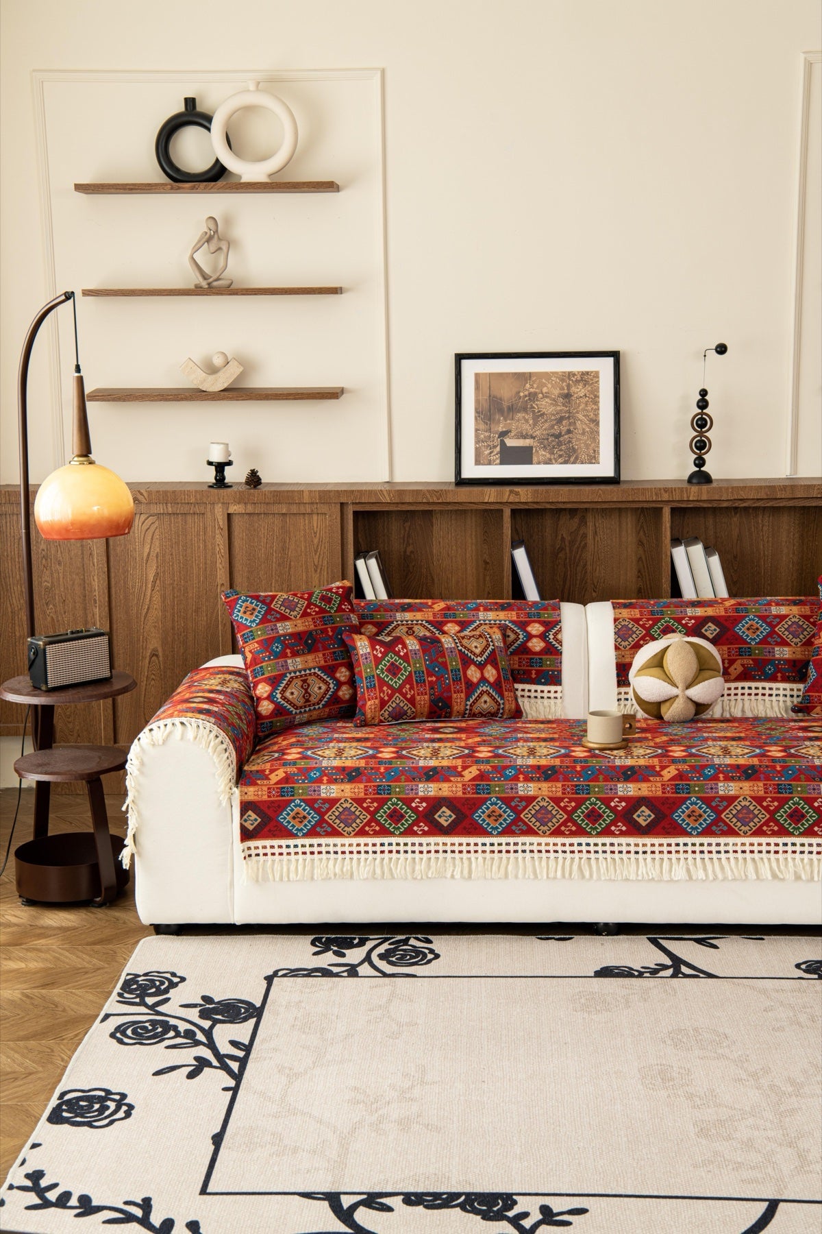 Sofa Decor Atlas Kilim Fringe Sofa Cover Piece - kilim sofa cover piece styling for kilim fringe sofa cover piece in the UK, image 9