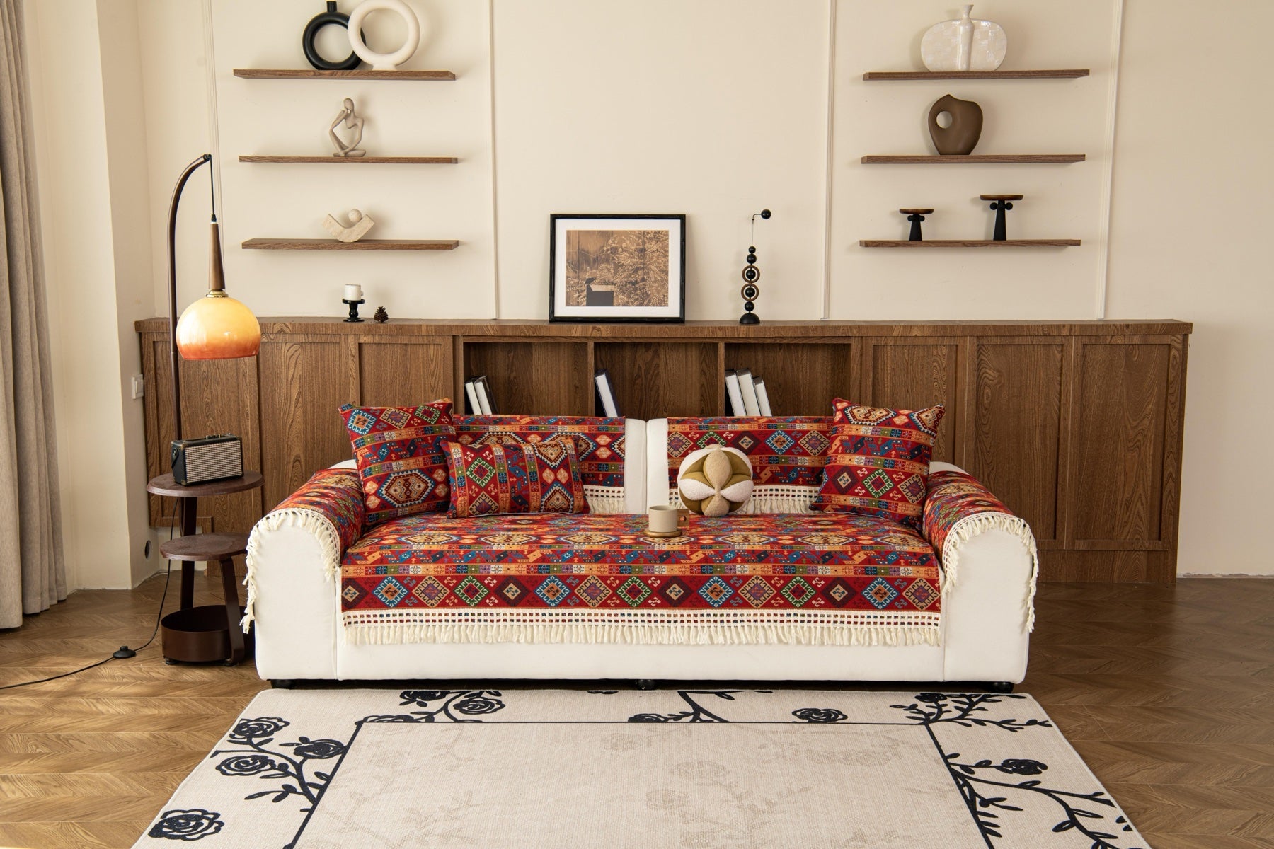 Sofa Decor Atlas Kilim Fringe Sofa Cover Piece - kilim sofa cover piece styling for kilim fringe sofa cover piece in the UK, image 10