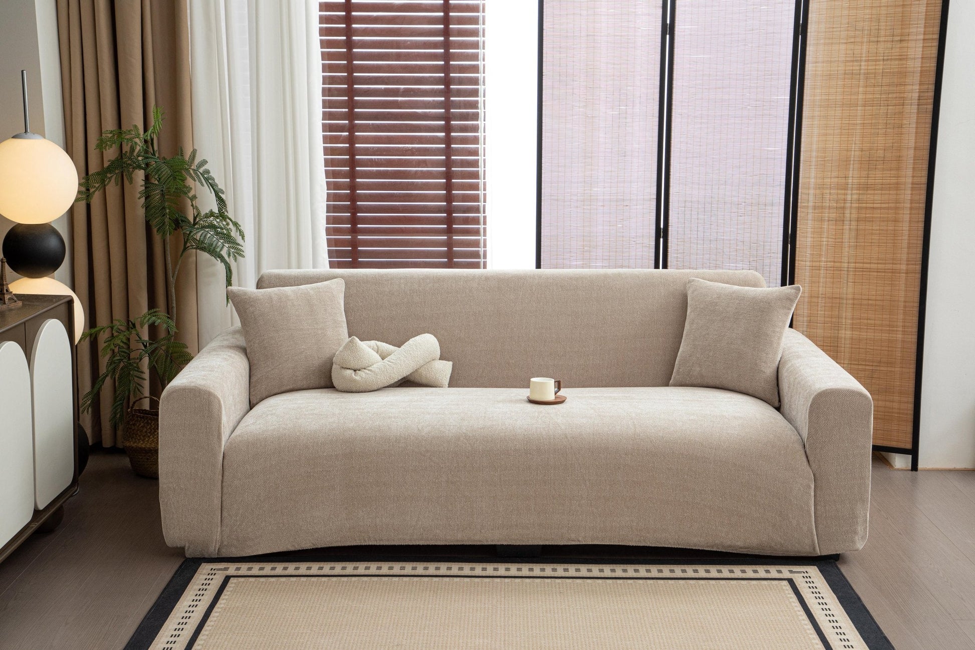 Sofa Decor Marlow Chenille Stretch Sofa Cover chenille sofa cover in the UK - colour and texture view 2