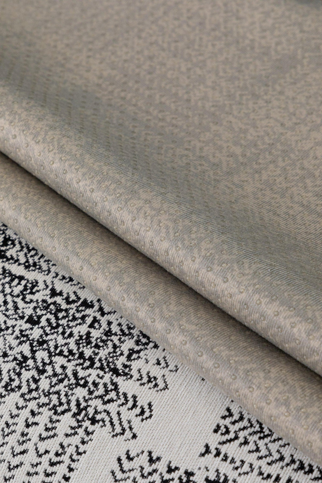 Sofa Decor Hampton Plaid Jacquard Sofa Seat Cover in Silver Grey Plaid - fabric texture detail image for plaid sofa seat covers in the UK