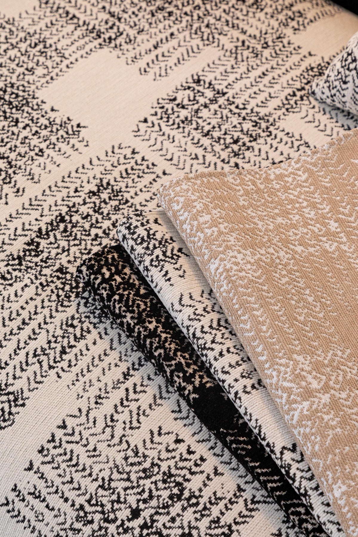 Sofa Decor Hampton Plaid Jacquard Sofa Seat Cover in Silver Grey Plaid - colour comparison detail image for plaid sofa seat covers in the UK
