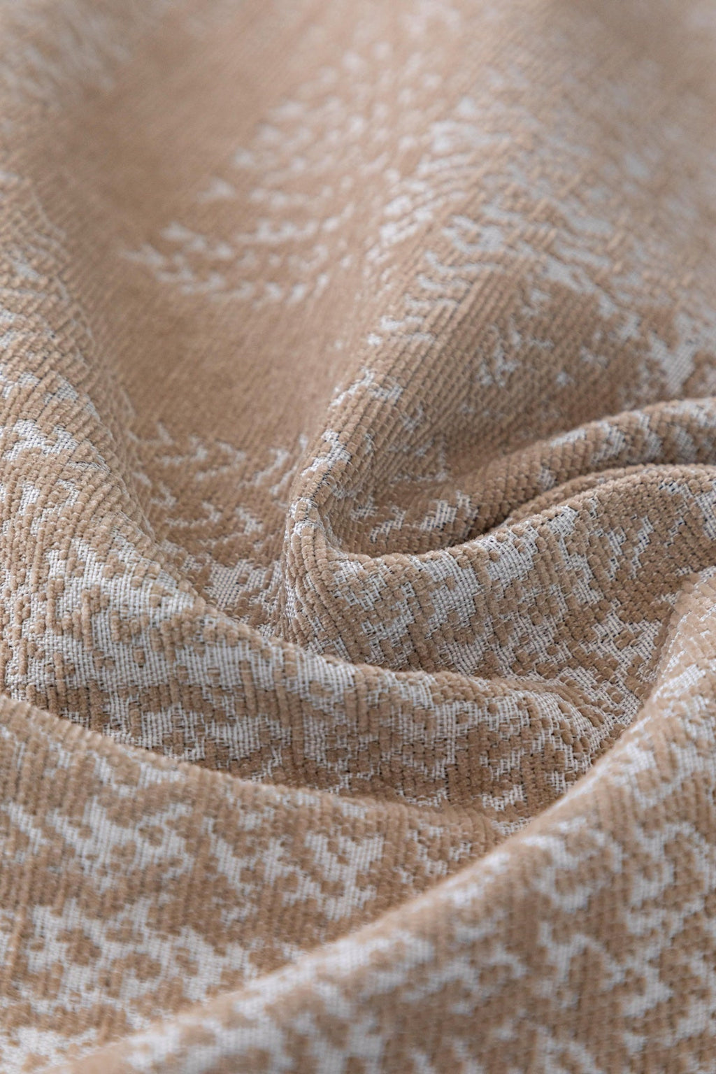 Sofa Decor Hampton Plaid Jacquard Sofa Seat Cover in Warm Beige Plaid - fabric texture detail image for plaid sofa seat covers in the UK
