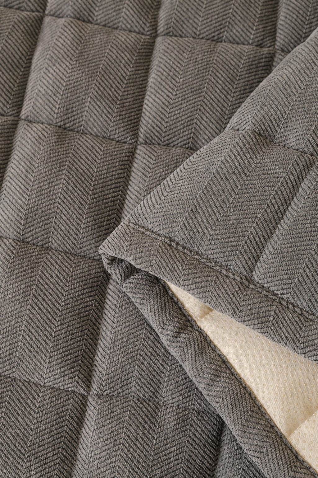 Sofa Decor Haven Quilted Corduroy Sofa Cover Piece in Charcoal Grey - quilted corduroy fabric detail for quilted corduroy sofa cover pieces in the UK, image 13