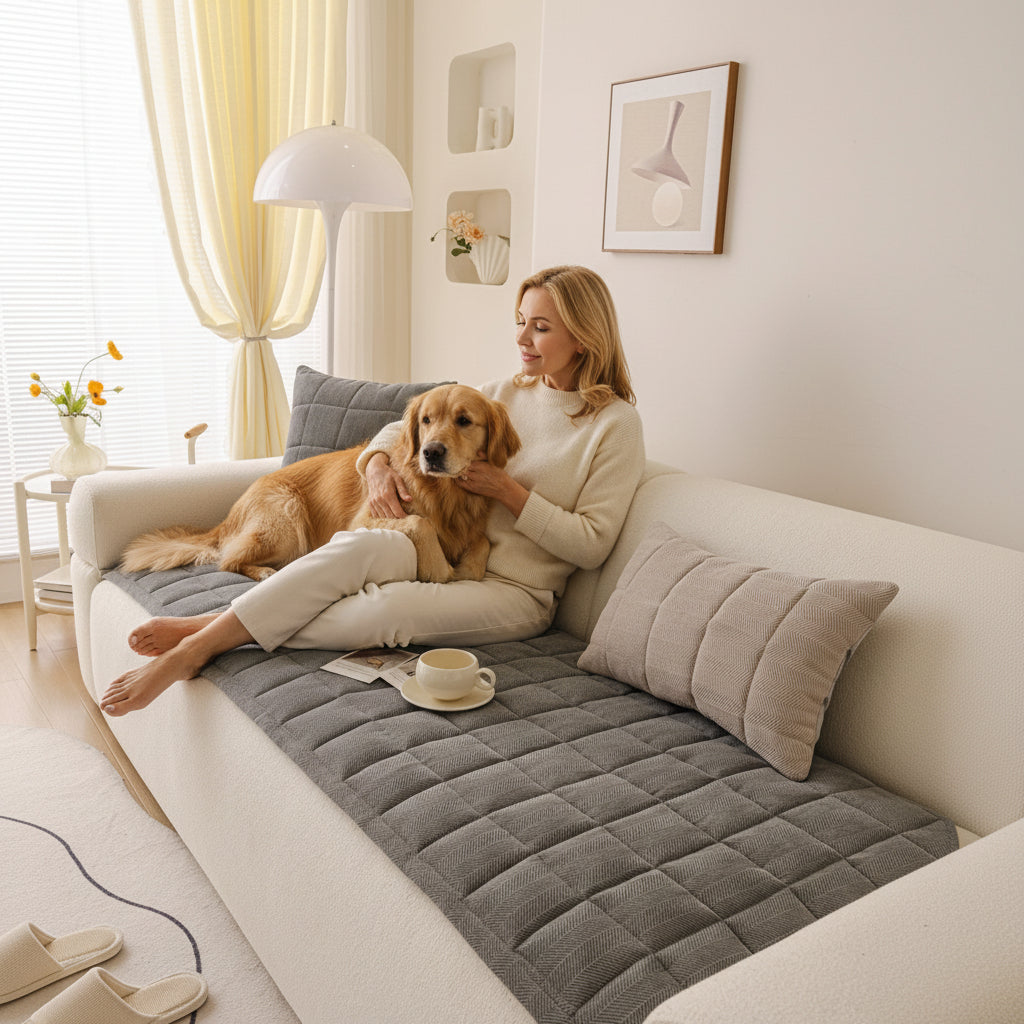 Sofa Decor Haven Quilted Corduroy Sofa Cover Piece pet-friendly sofa cover in the UK - featured product image