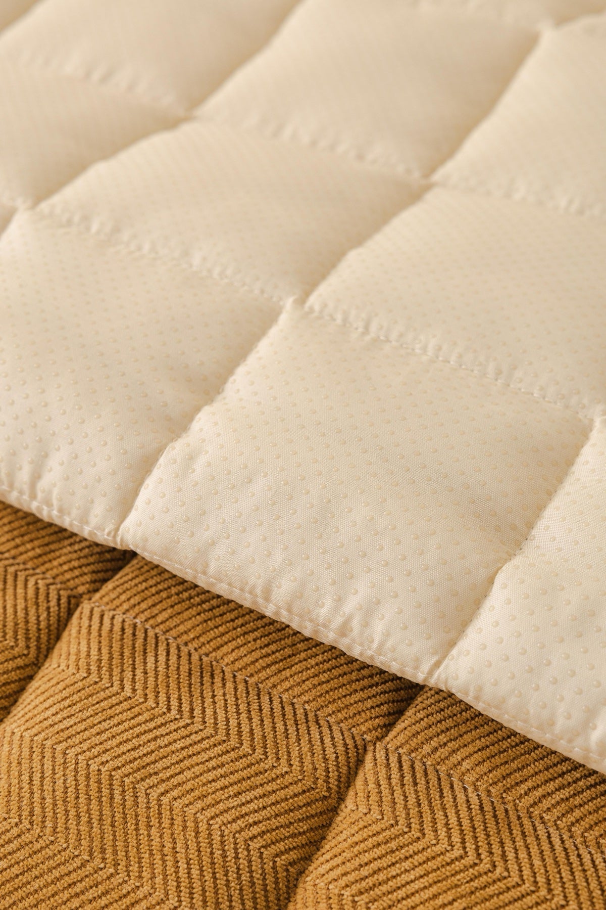 Sofa Decor Haven Quilted Corduroy Sofa Cover Piece in Ochre Gold - quilted corduroy fabric detail for quilted corduroy sofa cover pieces in the UK, image 25