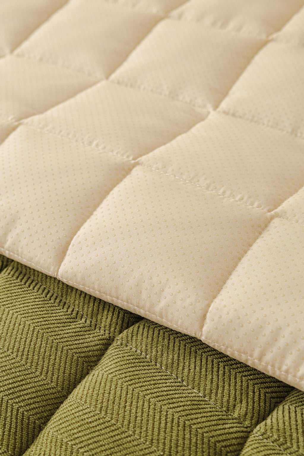 Sofa Decor Haven Quilted Corduroy Sofa Cover Piece in Olive Green - quilted corduroy fabric detail for quilted corduroy sofa cover pieces in the UK, image 36