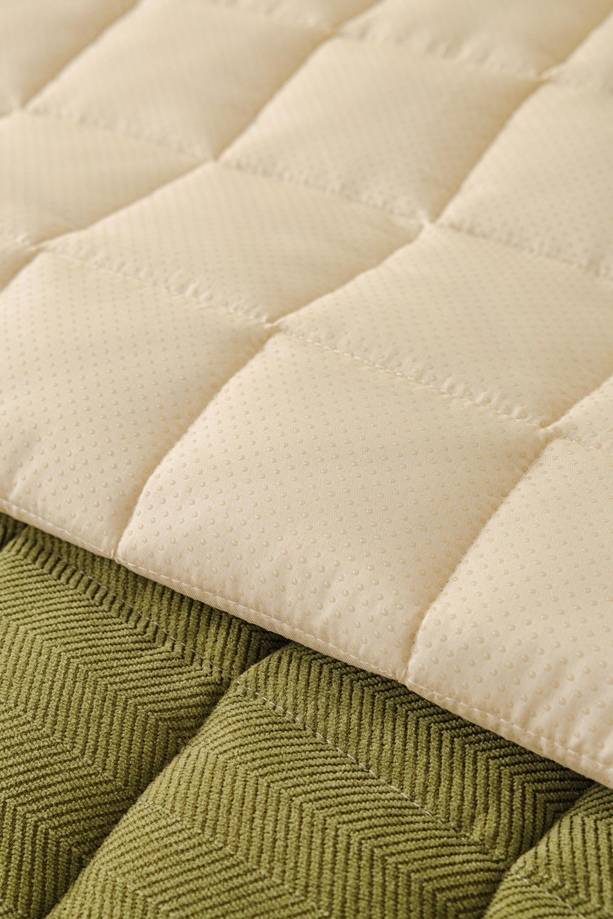 Sofa Decor Haven Quilted Corduroy Sofa Cover Piece in Olive Green - quilted corduroy fabric detail for quilted corduroy sofa cover pieces in the UK, image 36