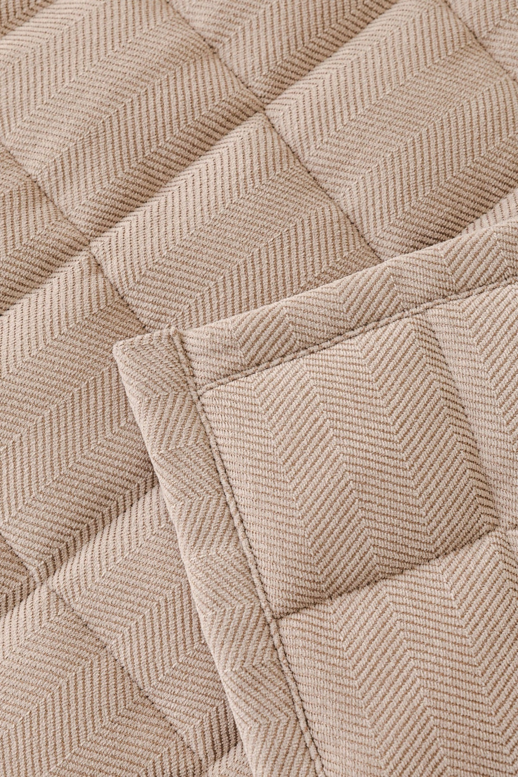 Sofa Decor Haven Quilted Corduroy Sofa Cover Piece in Warm Taupe - quilted corduroy fabric detail for quilted corduroy sofa cover pieces in the UK, image 51