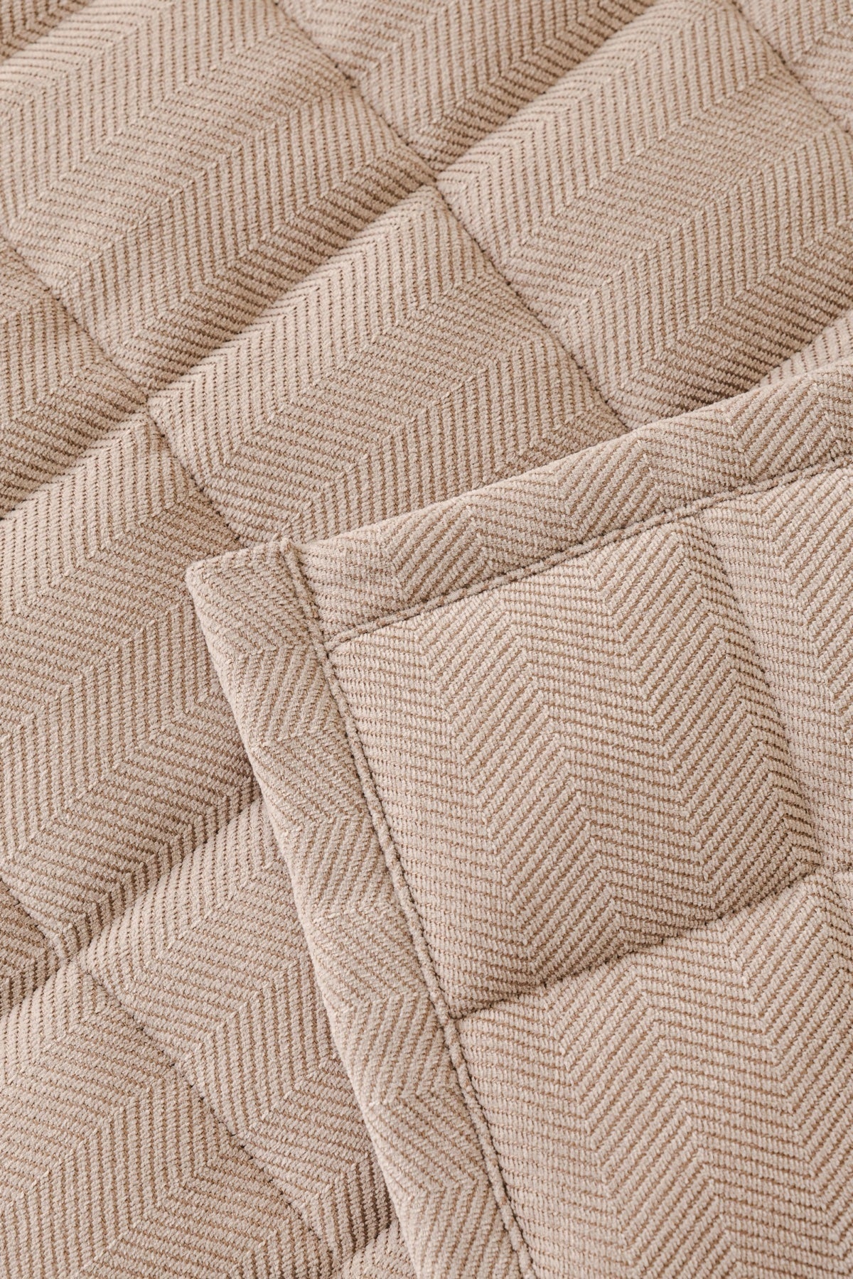 Sofa Decor Haven Quilted Corduroy Sofa Cover Piece in Warm Taupe - quilted corduroy fabric detail for quilted corduroy sofa cover pieces in the UK, image 51