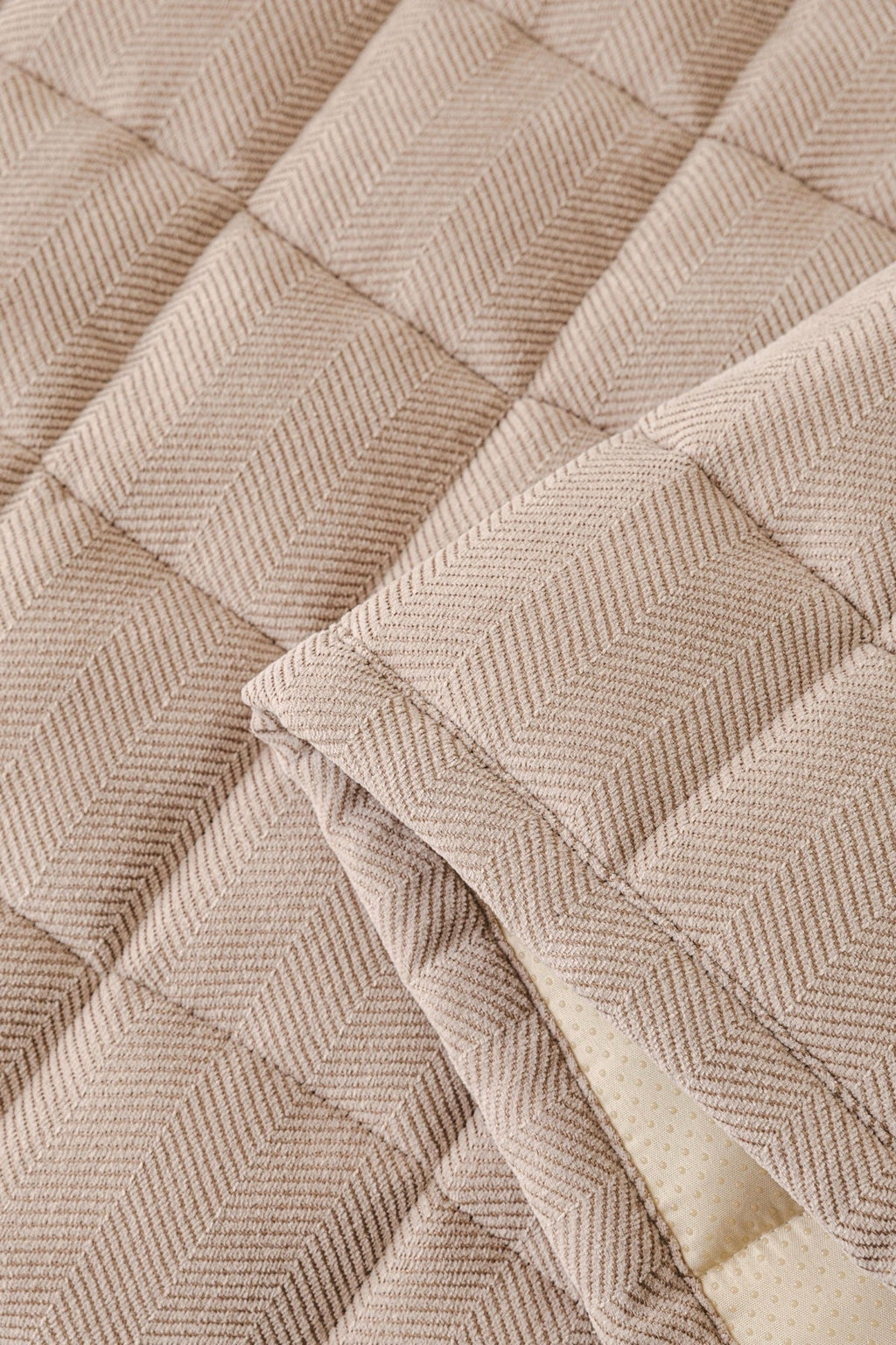 Sofa Decor Haven Quilted Corduroy Sofa Cover Piece in Warm Taupe - quilted corduroy fabric detail for quilted corduroy sofa cover pieces in the UK, image 53