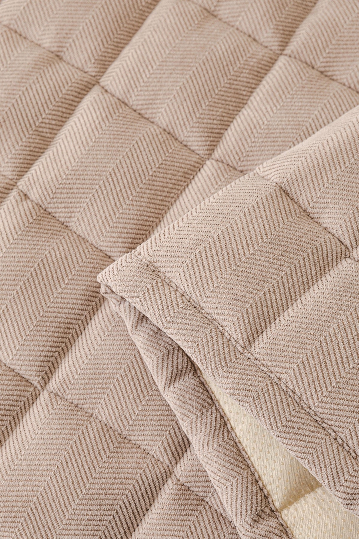 Sofa Decor Haven Quilted Corduroy Sofa Cover Piece in Warm Taupe - quilted corduroy fabric detail for quilted corduroy sofa cover pieces in the UK, image 53