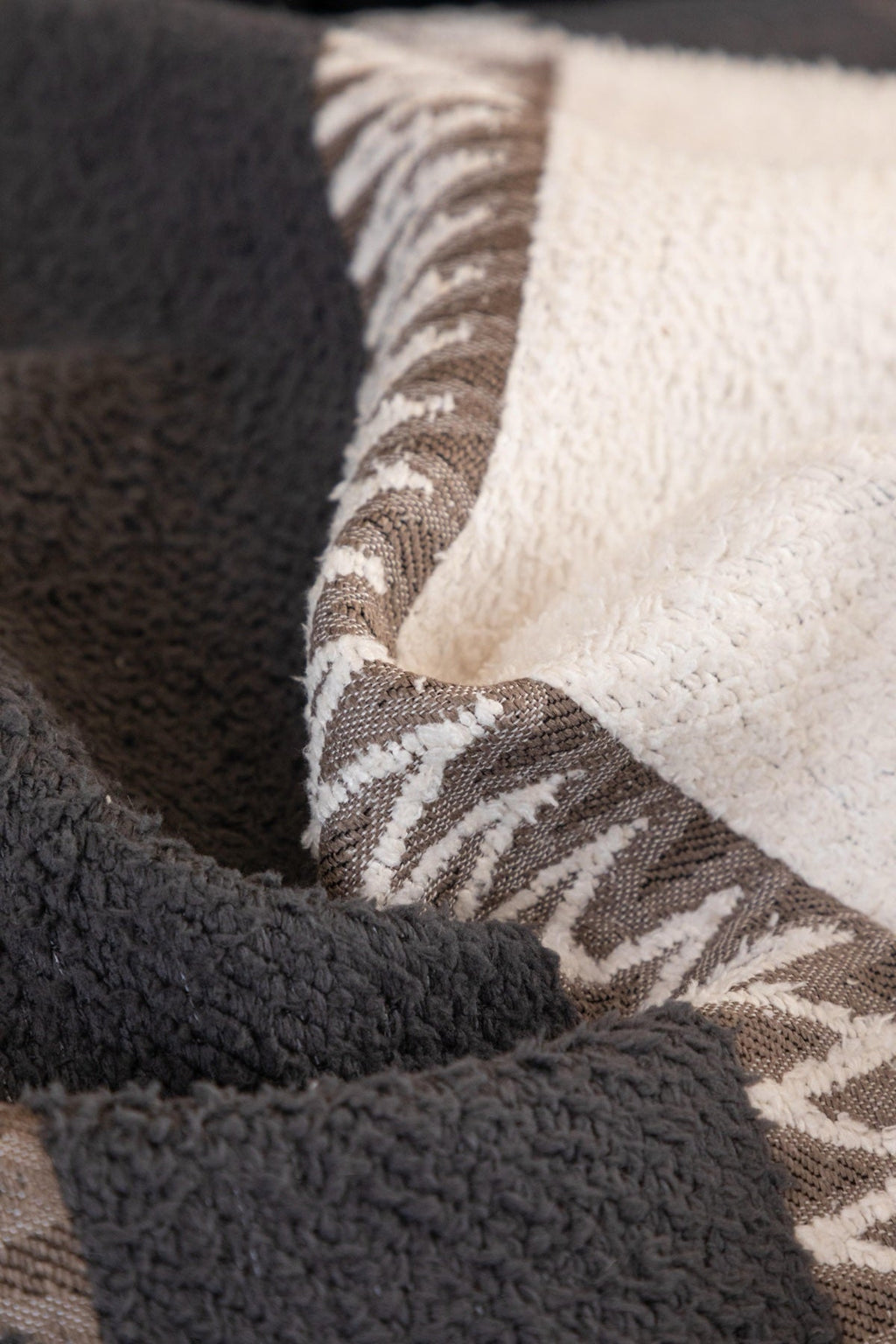 Sofa Decor Marlow Plush Stripe Sofa Seat Cover in Caramel Brown Stripe - detail image for plush striped couch cover pieces in the UK
