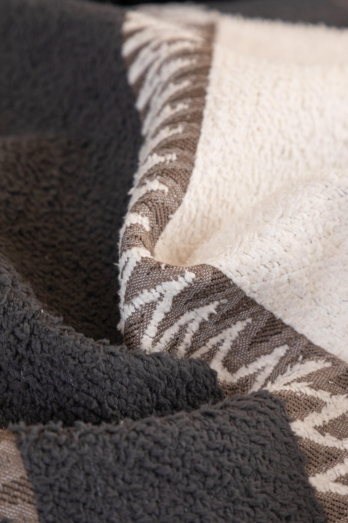 Sofa Decor Marlow Plush Stripe Sofa Seat Cover in Caramel Brown Stripe - detail image for plush striped couch cover pieces in the UK