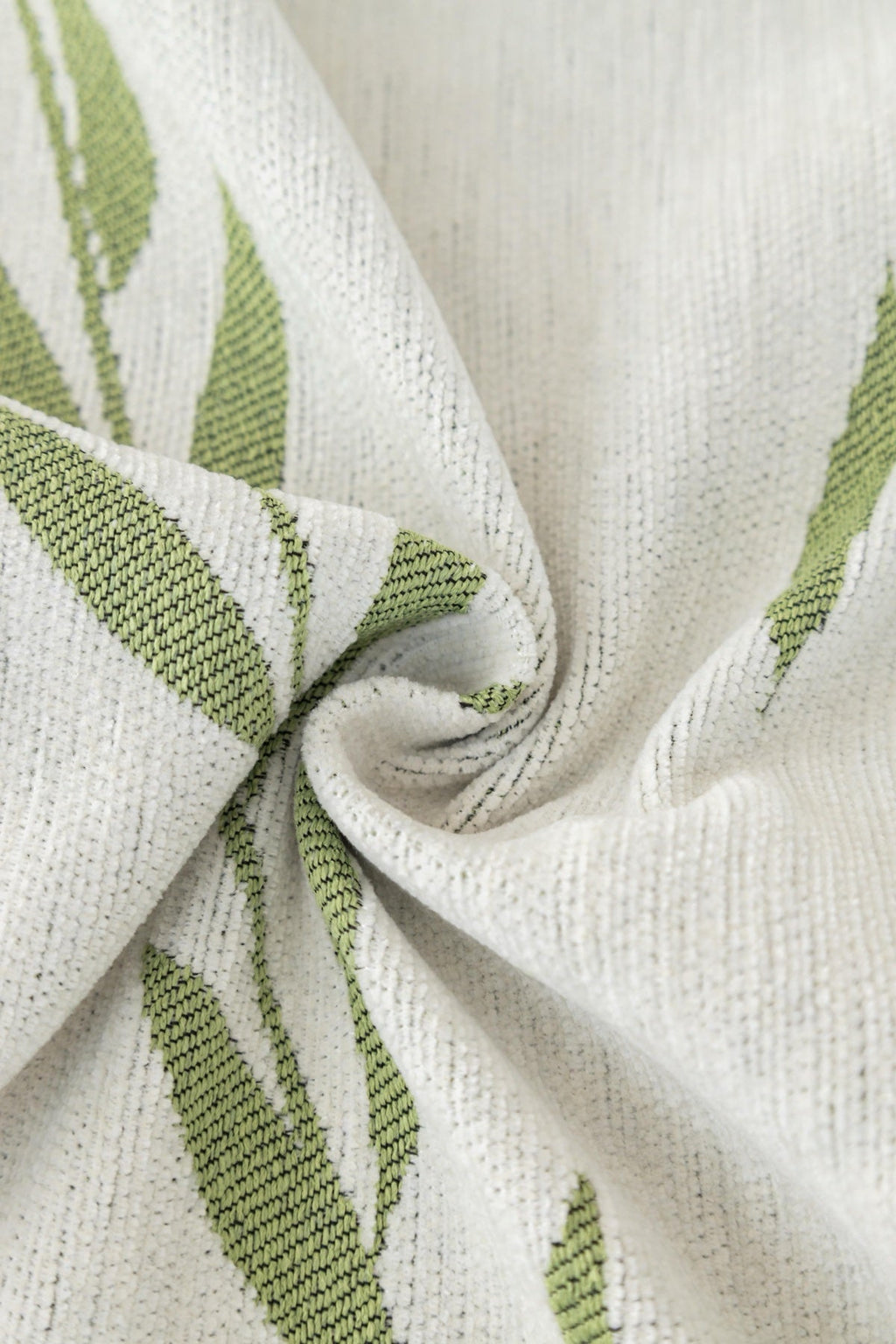 Sofa Decor Oliva Leaf Fringe Sofa Throw Cover in Sage Leaf - leaf pattern sofa throw cover styled couch cover in the UK, image 4