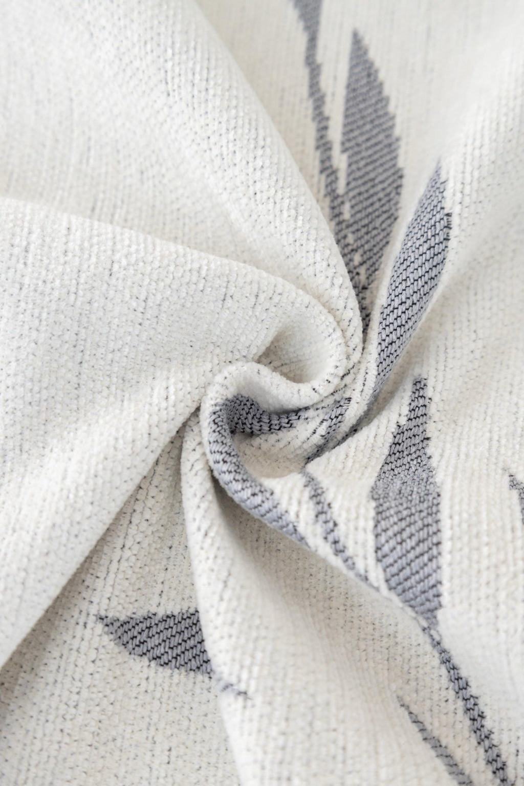 Sofa Decor Oliva Leaf Fringe Sofa Throw Cover in Silver Leaf - leaf pattern sofa throw cover styled couch cover in the UK, image 17