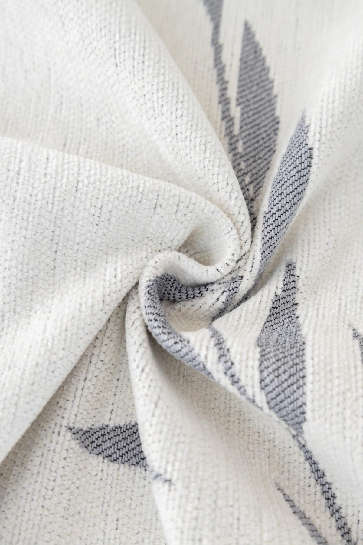 Sofa Decor Oliva Leaf Fringe Sofa Throw Cover in Silver Leaf - leaf pattern sofa throw cover styled couch cover in the UK, image 17