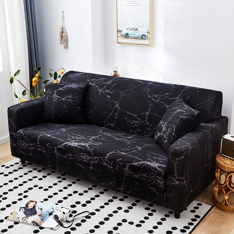 Sofa Decor Noir Marble Stretch Sofa Cover stretch sofa cover in the UK - colour and texture view 3