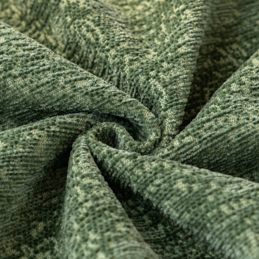Sofa Decor Solene Textured Chenille Sofa Throw Cover in Sage Green - soft chenille texture detail for soft chenille couch cover in the UK, image 24
