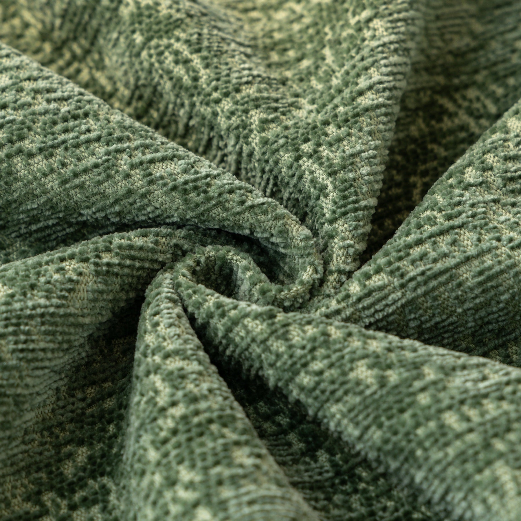 Sofa Decor Solene Textured Chenille Sofa Throw Cover in Sage Green - soft chenille texture detail for soft chenille couch cover in the UK, image 24